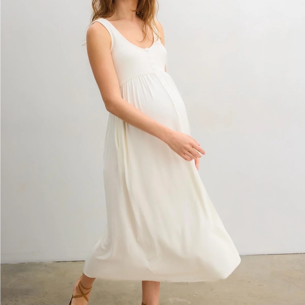 The softest rib nursing dress